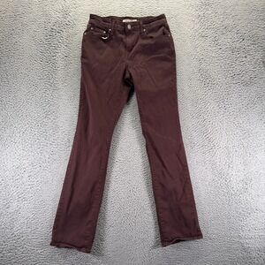 Levi's 505 Jeans Womens 27x32 Red Cotton Denim Straight Workwear Travel Stretch